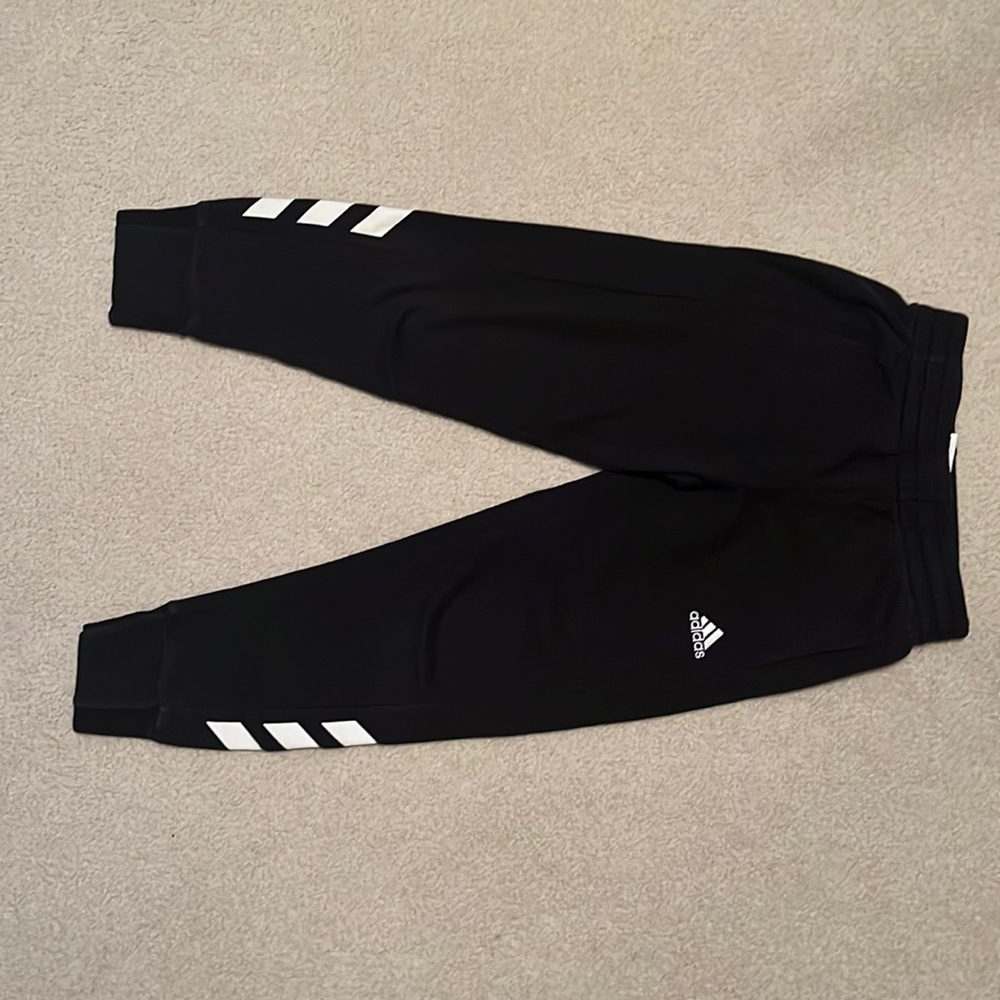 Adidas Black Joggets Size Boys Medium